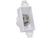 MIDLITE 4642 W Single Gang D?cor Recessed Power Inlet