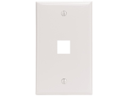 LEVITON 41080 1WP 1 Port QuickPort R Wall Plate White