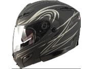 Gmax g1540399 f.tc 12 gm54s modular helmet derk flat black silver 3x by GMAX
