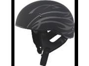 Gmax g1653078 gm65 naked half helmet grit flat black silver 2x by GMAX