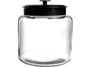 Anchor Hocking 88904 1.5 gallon Montana Jar with Black Metal Cover Clear