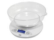 American Weigh Scales 5KBOWL WT Kitchen Bowl Scale 11lb x 0.1oz White