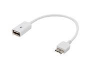 Syba CL CAB62061 OTG Cable for Samsung Note 3 Supports Flash Drive Card Reader Mouse and Camera Color White