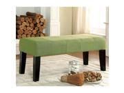 Leopold Upholstered Accent Bench Green