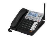 AT T SB67148 SynJ SB67148 DECT 6.0 Cordless Phone Black Silver Cordless 4 x Phone Line Speakerphone Answering Machine Caller ID Yes Backlight
