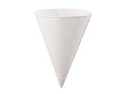 Rolled Rim Paper Cone Cups 6oz White 200 Bag 25 Bags Carton