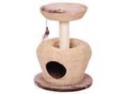 PetPals PP4234 Natural Collection JUMP UP Apple Shaped Cat Condo with Lookout Perch