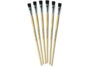 ChenilleKraft 5936 1 2 6 Brush es 0.50 Handle Aluminum Ferrule Wood Handle Natural Black