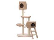 PetPals PP0152A Natural ECO Collection CO OP Multi Level Paper Rope Fleece and Sisal Fun Zone w Stairs and 2 Hiding Condos for Cat