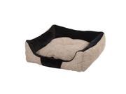 PetPals PP00545060 1 Sandman DURABLE Jute Fleece Plush Cuddler w Reversable Pillow Natural and Black for Cat Dog