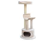 PetPals PP1574 Modern Fleece Collection BOSS Multi Level Plush Fleece w Massive Look Out Perch Plush Padded Lounge and Condo Hideout for Cat