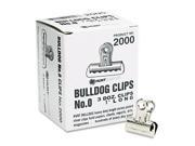 Bulldog Clips Steel 5 16 Capacity 1 w Nickel Plated 36 Box