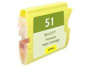 Brother LC51Y Compatible Inkjet Cartridges Yellow 20ml