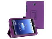 KIQ TM Purple Portfolio Leather Case Skin Cover Swivel Stand for Asus Memopad HD 7