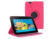 KIQ TM Hot Pink 360 Rotating Leather Case Pouch Cover Skin Stand for Kindle Fire 8.9 HD