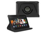 KIQ TM Black 360 Rotating Leather Case Pouch Cover Skin Stand for Kindle Fire HDX 7