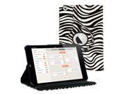 KIQ TM Zebra 360 Rotating Leather Case Pouch Cover Skin Stand for Apple iPad Mini 2