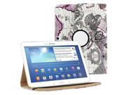 KIQ TM Purple Map 360 Rotating Leather Case Cover Skin for Samsung Galaxy Tab 3 10.1 P5200