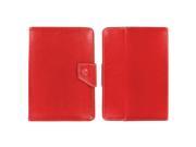 KIQ TM RED Adjustable 4 Corners Luxury Leather Case Cover Skin for Naxa NID 7007