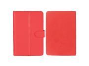 KIQ TM Red Adjustable 3 Corners Luxury Leather Case Cover Skin for HP Slate 7