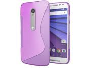 Motorola Moto G 3rd Generation Case Cimo [Wave] Premium Slim TPU Flexible Soft Case for Motorola Moto G G3 3rd Gen 2015 Purple