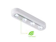 OxyLED T 01 DIY Stick on Anywhere 4 LED Touch Tap Light Push LED Night Light for Closets Attics Garages Car Sheds Storage Room