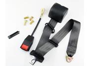 High Quality New 3 Point Retractable Auto Car Seat Belt Lap Belt Harness Adjustable Safety Belt Universal Seatbelt Black