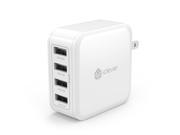iClever BoostCube4 [Apple iPhone Charger] 40W 8A 4 Port USB Travel Wall Charger with Foldable Plug for iPhone 6S 6 plus 5S 5 iPad Pro Air Mini Samsung Gal