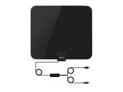 Esky HG 906 Digital Indoor TV Antenna HDTV DTV HD VHF UHF Built in Signal Amplifier and 10ft Coaxial Cable 50 Miles Range Black