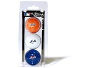 Team Golf Mlb New York Mets 3 Golf Ball Pack
