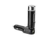 New Black Wireless Bluetooth Car Kit Handsfree FM Transmitter Support Steaming Music with USB Charging Port for Samsung Galaxy S5 S4 Note 4 3 Sony Xperia Z3 Nok