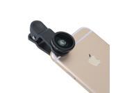Black Clip 180 Degree Fish Eye Lens Wide Angle Lens Micro Lens 3 in 1 Easy Use Camera Lens Kits for iPhone 6 6 Plus 5 5C 5S 4S 4 Samsung Galaxy S4 S3 S2 Note 3