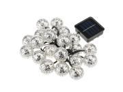 Silver Ball Solar Powerd String Lights 20 led Outdoor String Lights for Gardens Homes Wedding Christmas Party Decoration Waterproof Warm Light