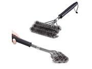 18 Inches 3 in 1 BBQ Grill Brush Stainless Steel Bristles Long Tools Ideal For Barbecue Lovers