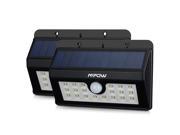 Mpow 20 LED Super Bright Solar Powered Wireless Security Motion Sensor Light 2 Pack