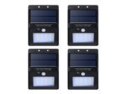 4Pack 16LED Solar Panel Powered Motion Sensor Lamp Outdoor Light