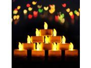 Flameless LED Tealight Candles with Warm Yellow Light 24 Pack