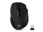 Patazon 2.4G Wireless Mouse with Nano Receiver 6 Buttons 2400 DPI 5 Adjustable Levels Black