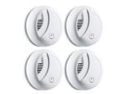 4 PCS Smoke Alarm Fire Detector Powered by 9V Battery