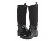 Michael Kors Charm Stretch Rubber Neoprene Black Rain Boot Fashion Shoes 8 New