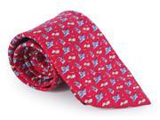Vineyard Vines Tie Sport Fisher Red Silk Colorful Mens Necktie New