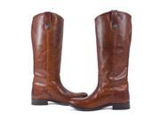 Frye Melissa Button Cognac Leather Fashion Boots 6.5 New