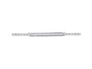 10K White Gold 0.07ctw Shiny Pave Diamond Fashion Long Rectangle Link Bracelet