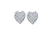 10K White Gold 0.1cttw My Valentine Round Diamond Micro Pave Earring 10K White Gold 0.1cttw My Valentine Round Diamond Micro Pave Earring