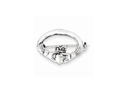 Sterling Silver Claddagh Pin 21.5mm wide x 16.5mm height