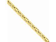 14k Yellow Gold Men s 9in 6.50mm Byzantine Chain Bracelet