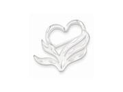 Sterling Silver Satin Finish D C Heart Pin