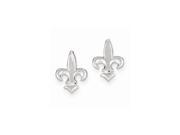 Sterling Silver Fancy Fleur De Lis Post Earrings 0.5IN x 0.4IN