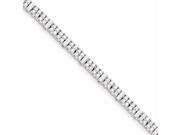Sterling Silver 7.5in Synthetic CZ Magnetic Clasp Bracelet