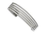 Stainless Steel 7.5in Textured Cuff Bangle